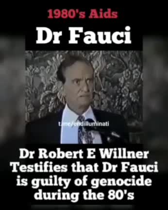 Fauci was already guilty of genocide during the 80's