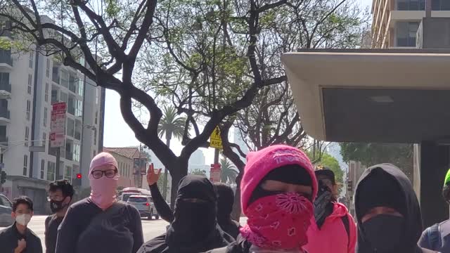 Surrounded by Antifa, Ignored by LAPD---WiSpa Protest, July 17, 2021