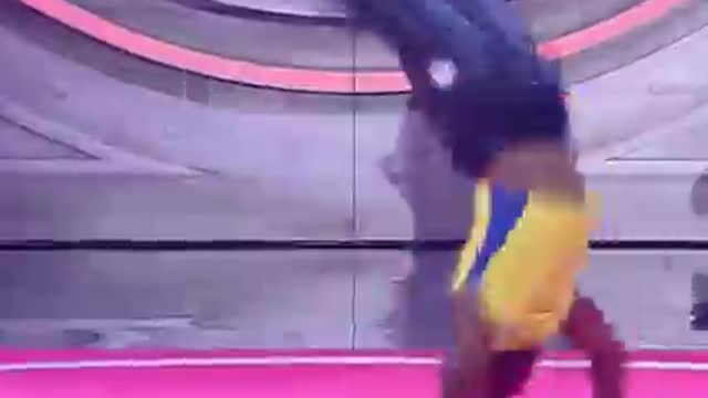 Astounding flips from talented young gymnast Li Jiamin (China)