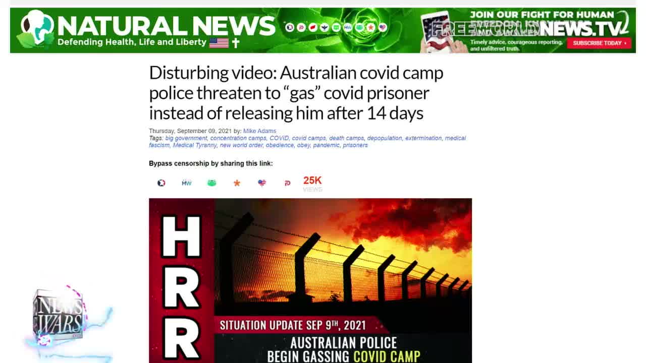 Australian Police Threaten To Gas COVID Camp Prisoner
