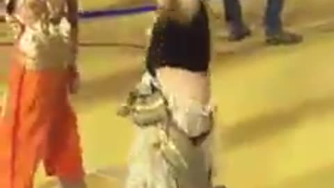 Little girl play Garba