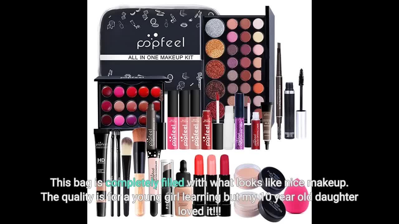 Joyeee all-in-one makeup gift set travel makeup kit complete starter makeup bundle lipgloss