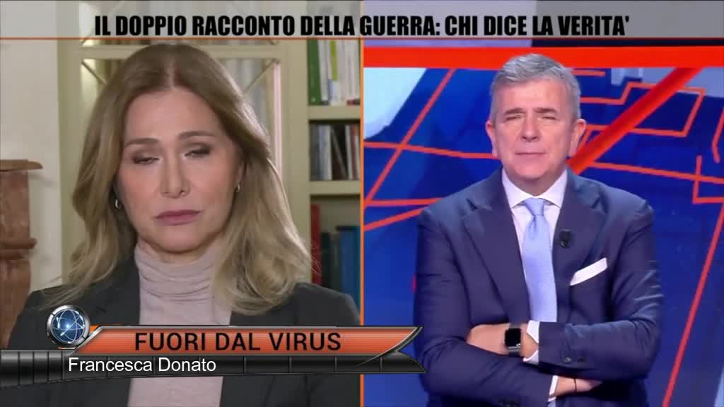 FRANCESCA DONATO A ZONA BIANCA: PROPAGANDA DA ENTRAMBE LE PARTI! Fuori dal Virus n.170.SP