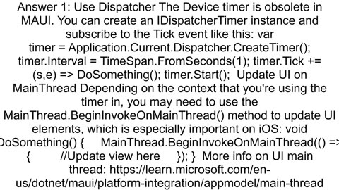 DeviceStartTimer is deprecated in MAUI what is the alternative