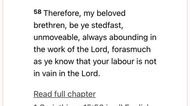 The true labors is doing the will and the work of the lord