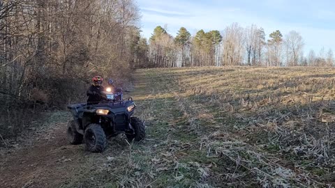 Twins on their Polaris 450 sportsman