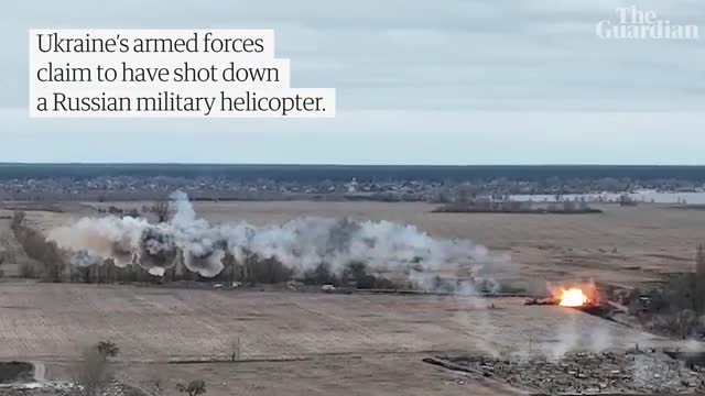 Ukraine's armed forces claim to have shot down Russian military helicopter