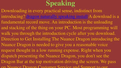 Guide To Install Dragon Naturally Speaking