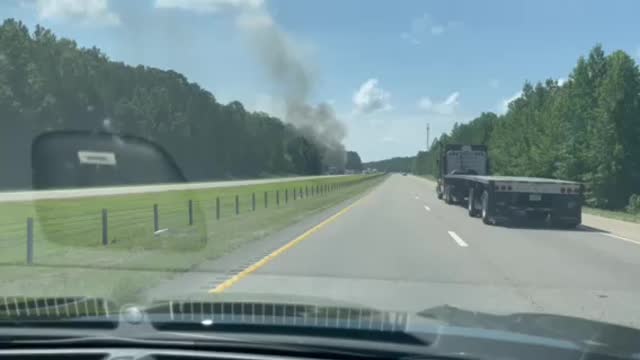 Trailer Fire on 78 in Alabama