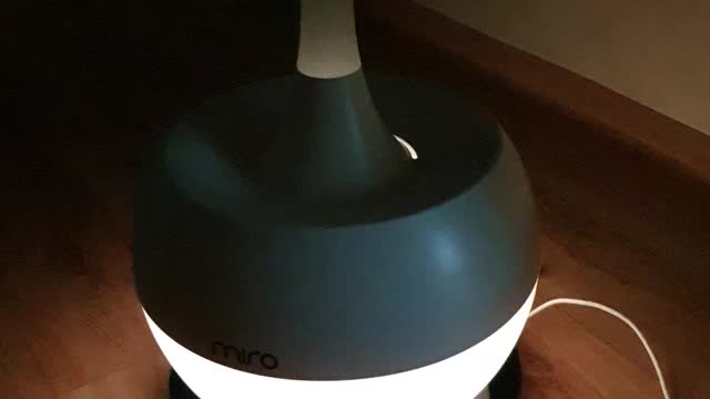 a humidifier with a brilliant light