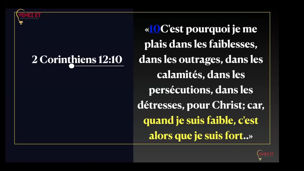 La force dans la faiblesse