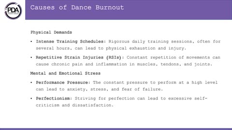 Understanding and Preventing Dancer Burnout