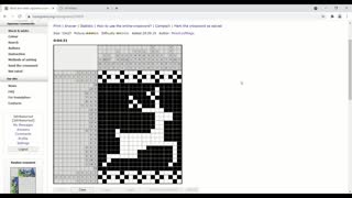 Nonograms - Reindeer pattern