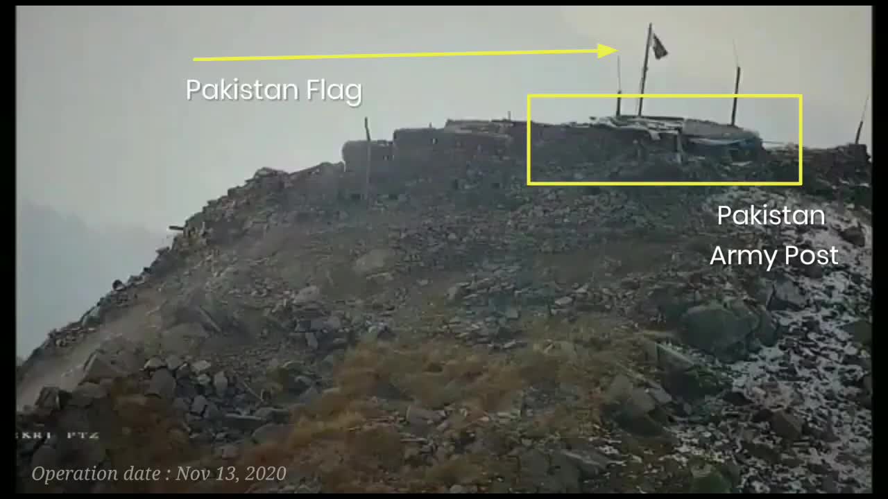 Pakistani army post destroyed