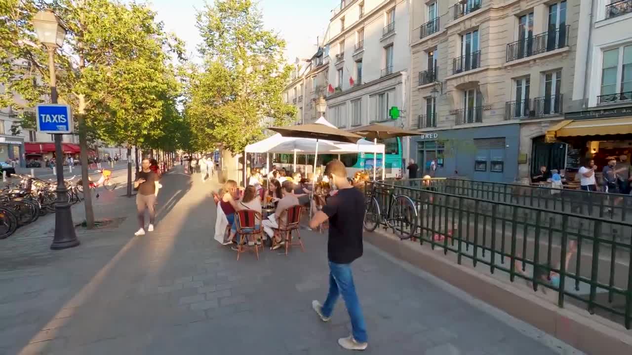 Walking in Paris and Bike Ride - with captions