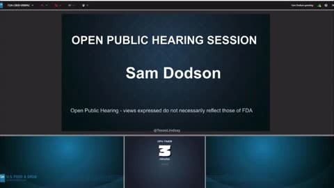 Sam Dodson // FDA Advisory Committee --> "You did nothing !"