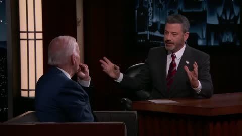 President Joe Biden Visits Jimmy Kimmel Live