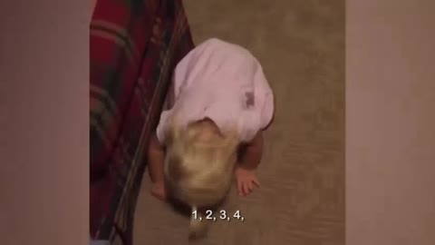 Baby doing push-up