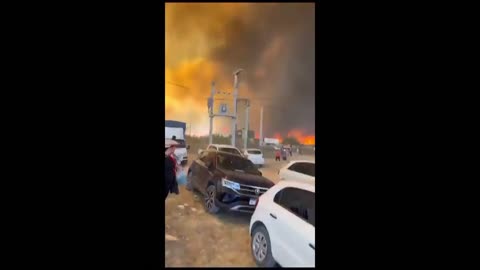 Terrible forest fire in Villa Carlos Paz of Córdoba, Argentina