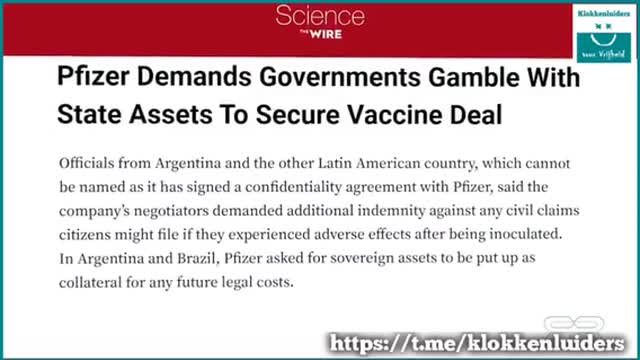 Schokkende onthullingen contracten Pfizer