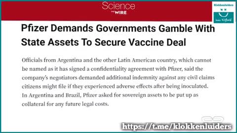 Schokkende onthullingen contracten Pfizer
