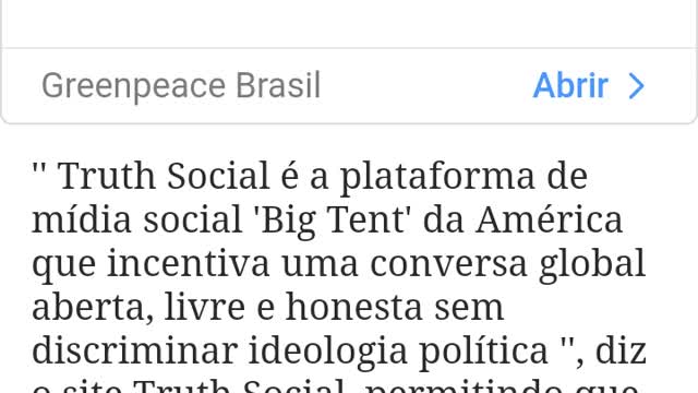 VIDEO COMPLEMENTAR TRUTH SOCIAL PLATAFORMA