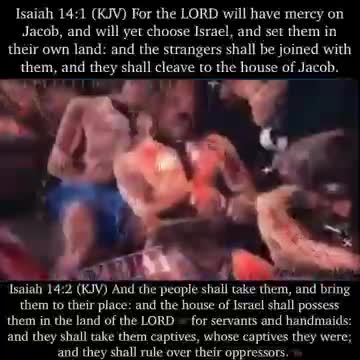 RESTITUTION & SLAVERY, 12 TRIBES SITTING ON THRONES.🕎Isaiah 51;20-23 But I will put it into the hand of them that afflict thee"