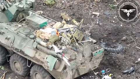 Russian BTR Smashed by Ukrainian Drone