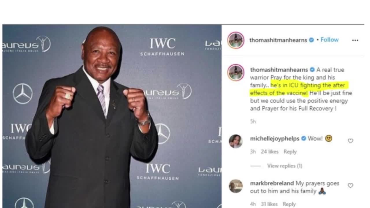 BREAKING: Boxing Great Marvin Hagler Dies After Taking Vaccine.