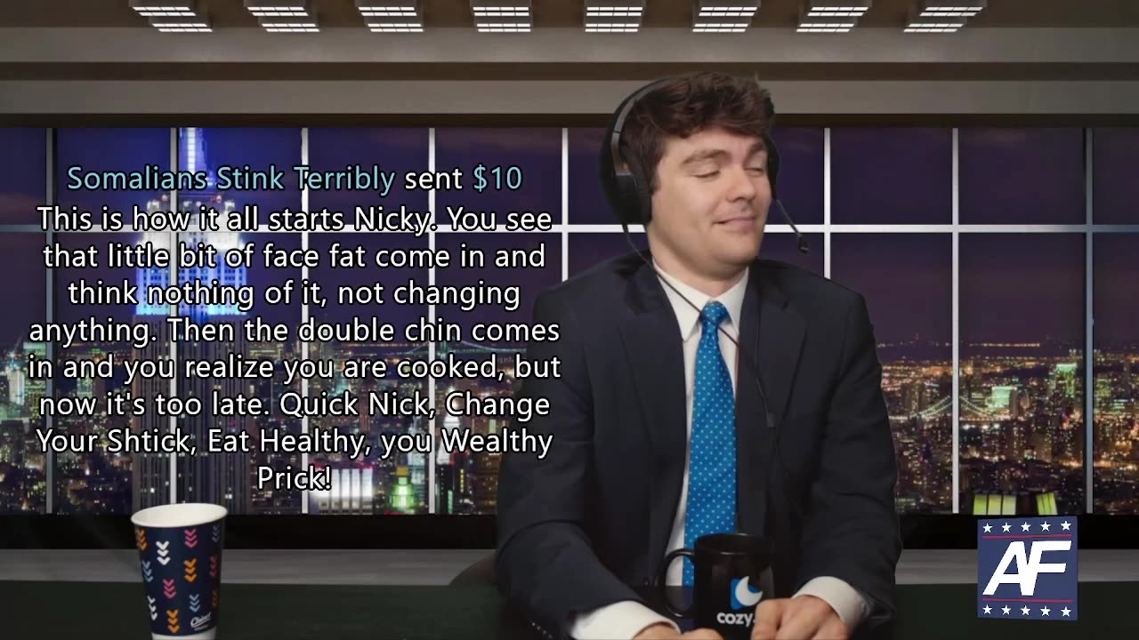 Nick Fuentes is getting a double chin???