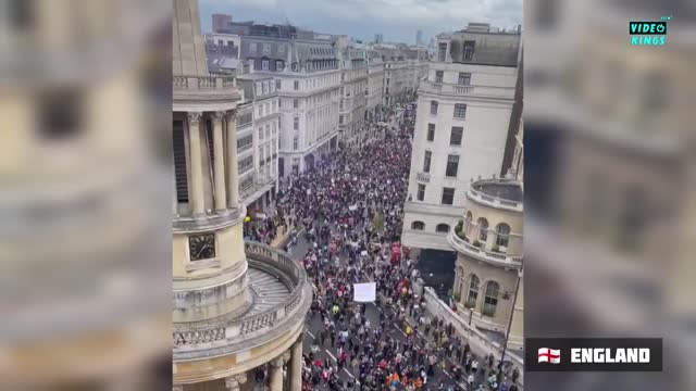 Millions of citizens from all over the world take to the streets to protest against global control.