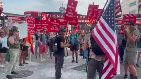 Climate Protestors Show Up At The Congressional Baseball Game