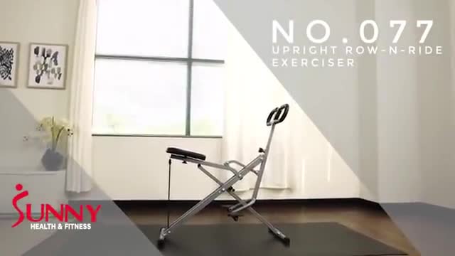 Sunny Health & Fitness Squat Assist Row-N-Ride Trainer for Glutes Workout | Row-N-Ride Trainer