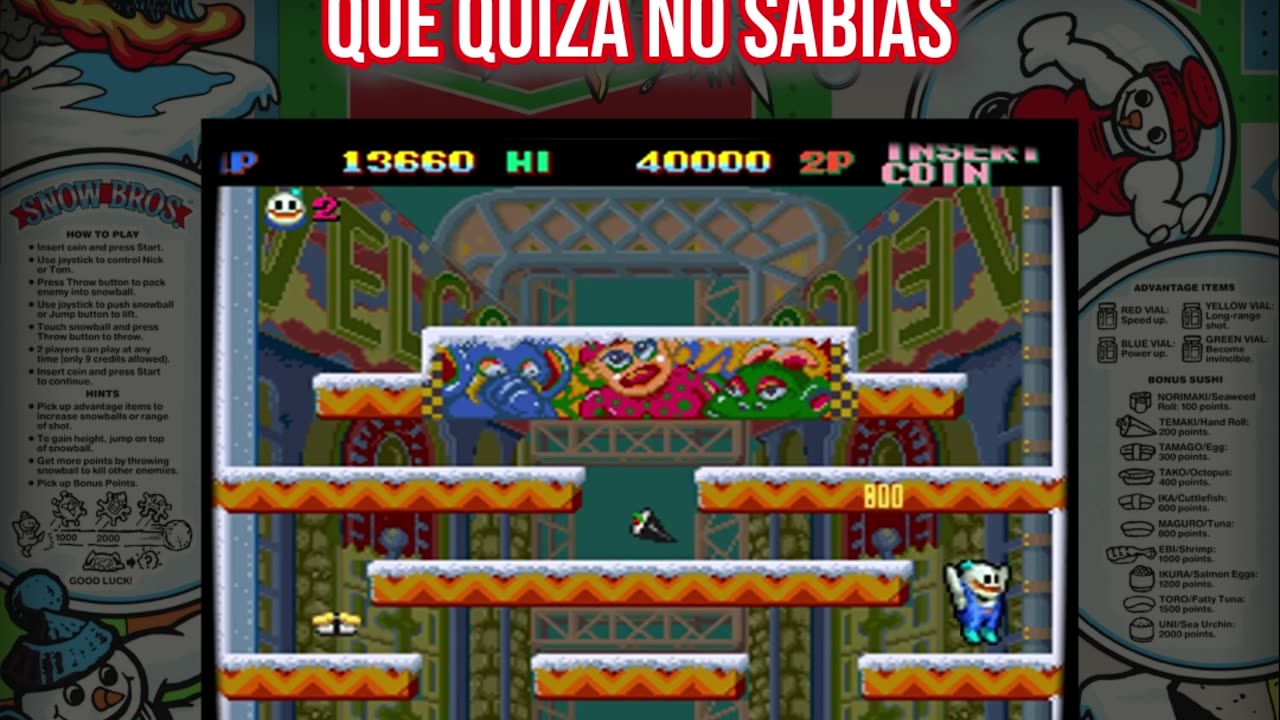 SNOW BROS. | DATOS QUE QUIZA NO SABIAS