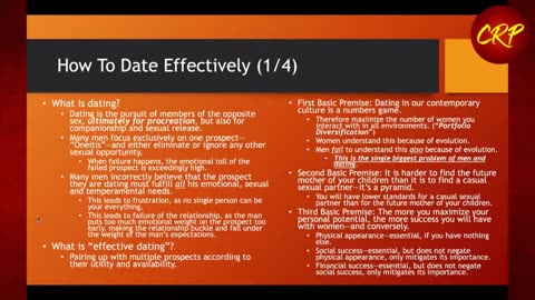 Weekly Webinar #84: “How To Date Effectively”