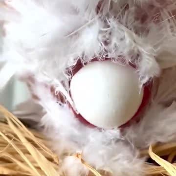 Chicken laying an egg. LOL. :D