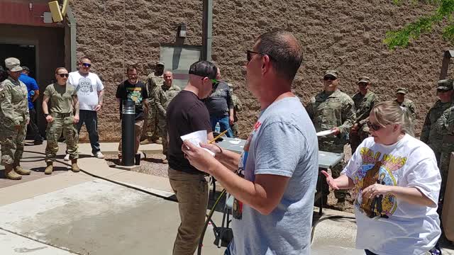 Troy gets a pie in the face