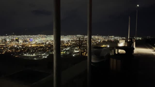 #149 A night view overlooking the border between the United States and Mexico