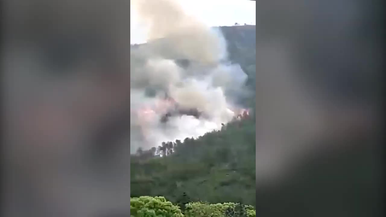 The moment when a Boeing 737 crashed in China was captured on video