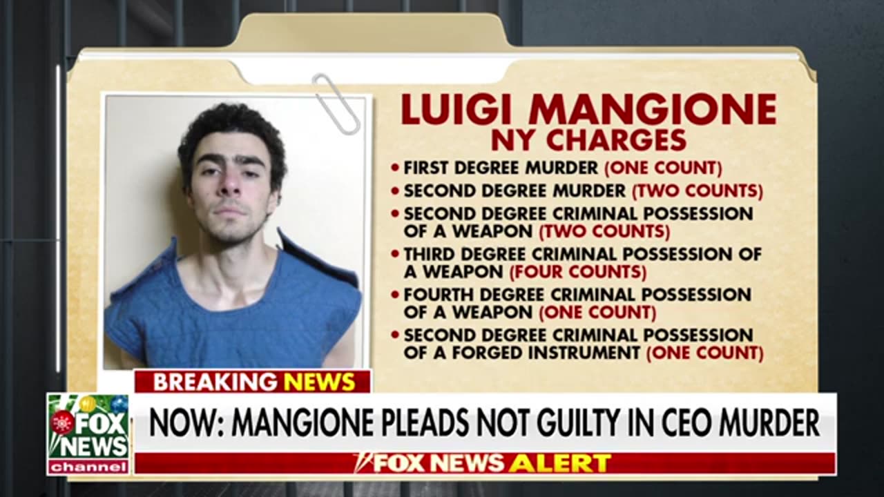 Luigi Mangione pleads not guilty in murder of CEO Brian Thompson