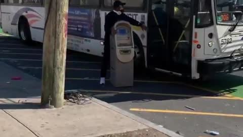 Crazy guy steals a real ATM cash machine