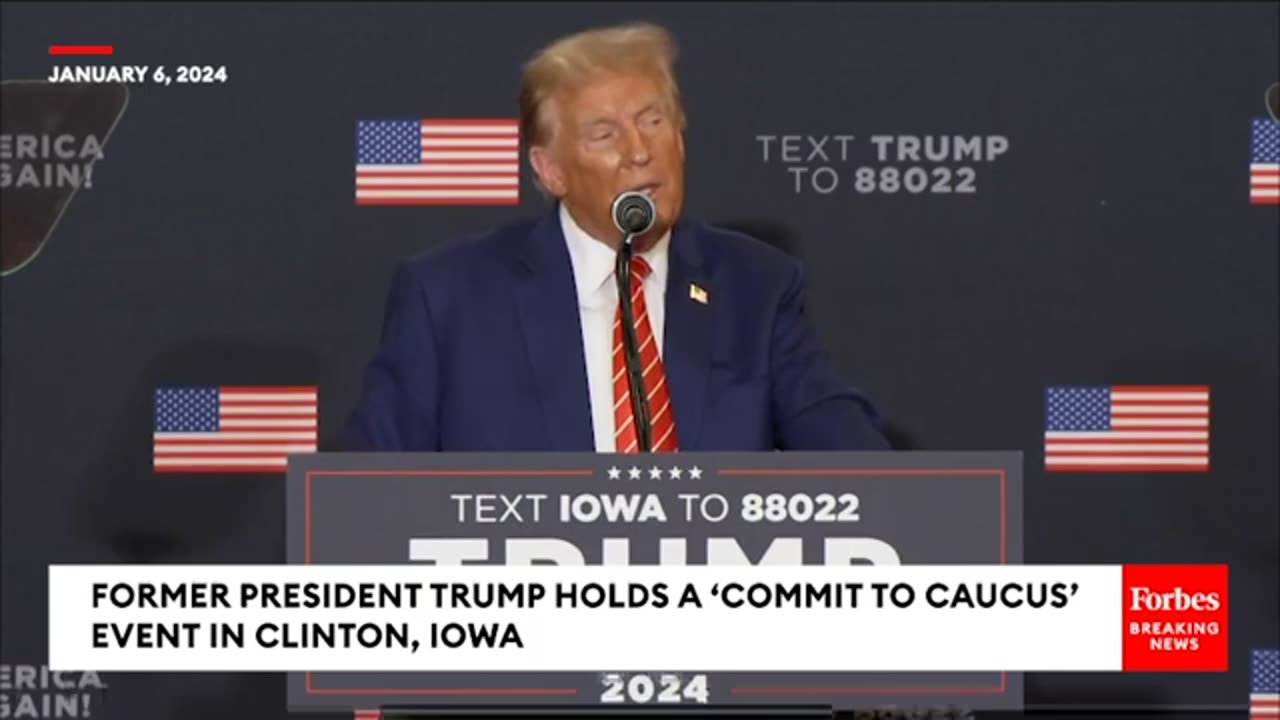 : Trump Rips Biden's Claim He's A 'Threat To Democracy' During Iowa Campaign Rally