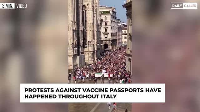 Wild Scene As Performance Artists Protest Vaccine Passports In France