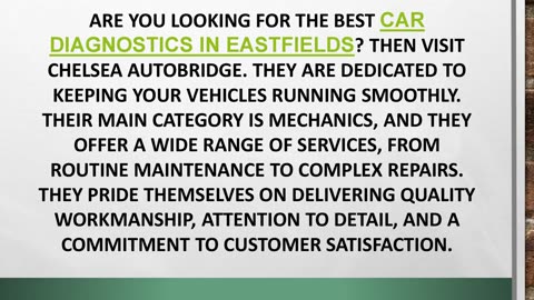 Best Car Diagnostics in Eastfields