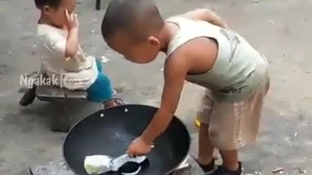 Child cooking