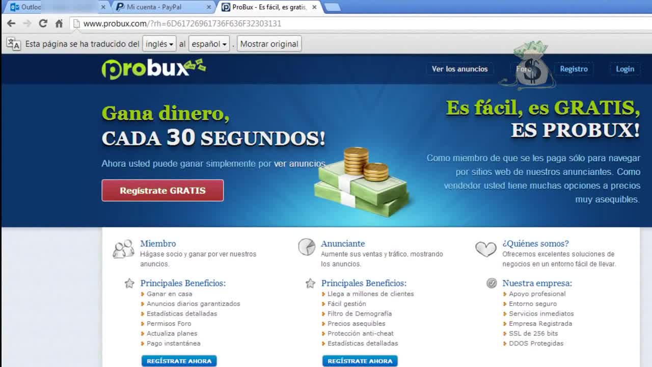 Como Ganar Dinero con Probux + Prueba de Pago [Paypal]