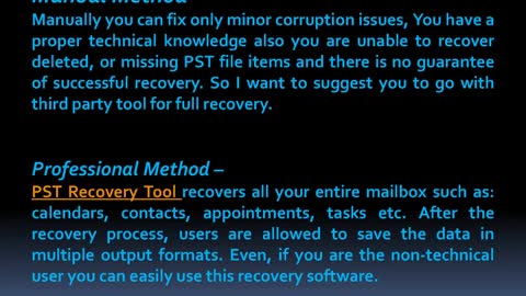 Outlook PST File Recovery Tool