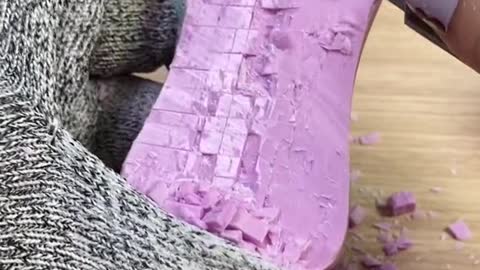 Hard soap cutting #handmadesoap #soap #relaxing #soapcuttting