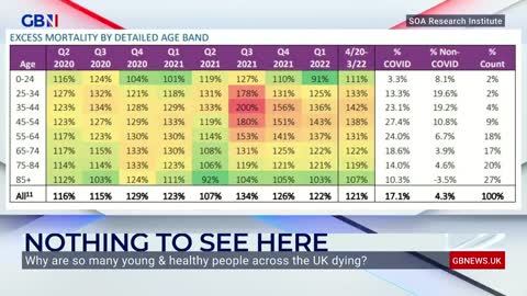 Excess Deaths are up, wonder why?