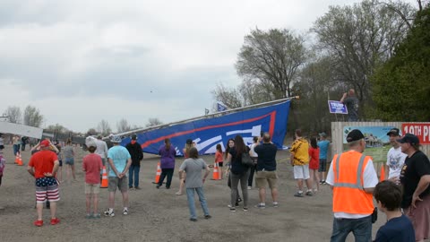 Flag raising at Johnsonville